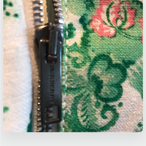 BURBERRY LONDON Women 10 green flower design zipper front jacket - Picture 9 of 15